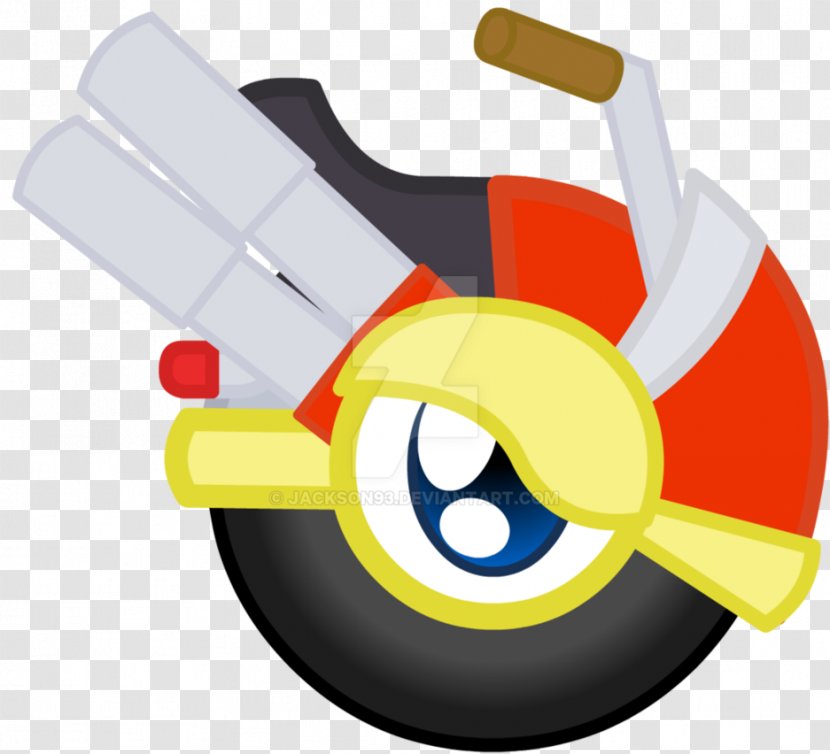 Kirby Air Ride DeviantArt Image Wheelie - Yellow - Vector Transparent PNG