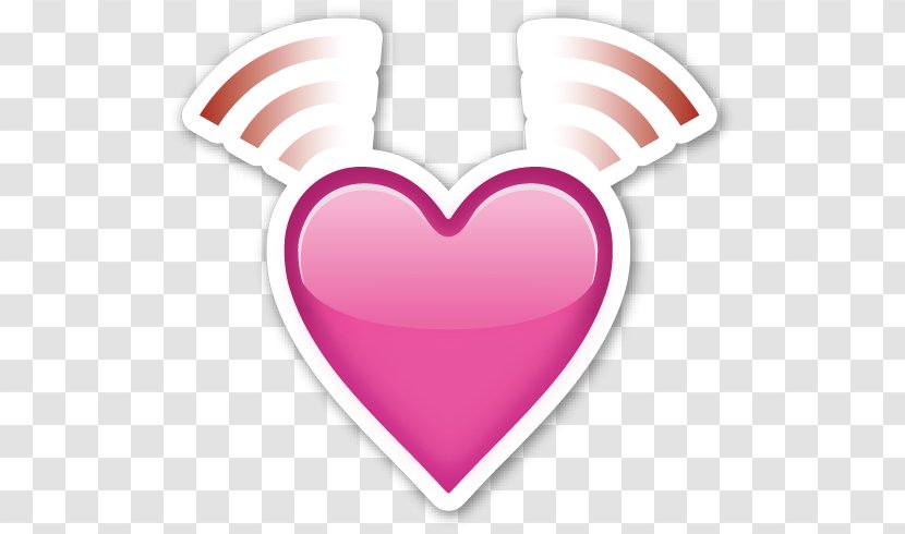 Emoji Heart Sticker Love - Silhouette - Beating Transparent PNG
