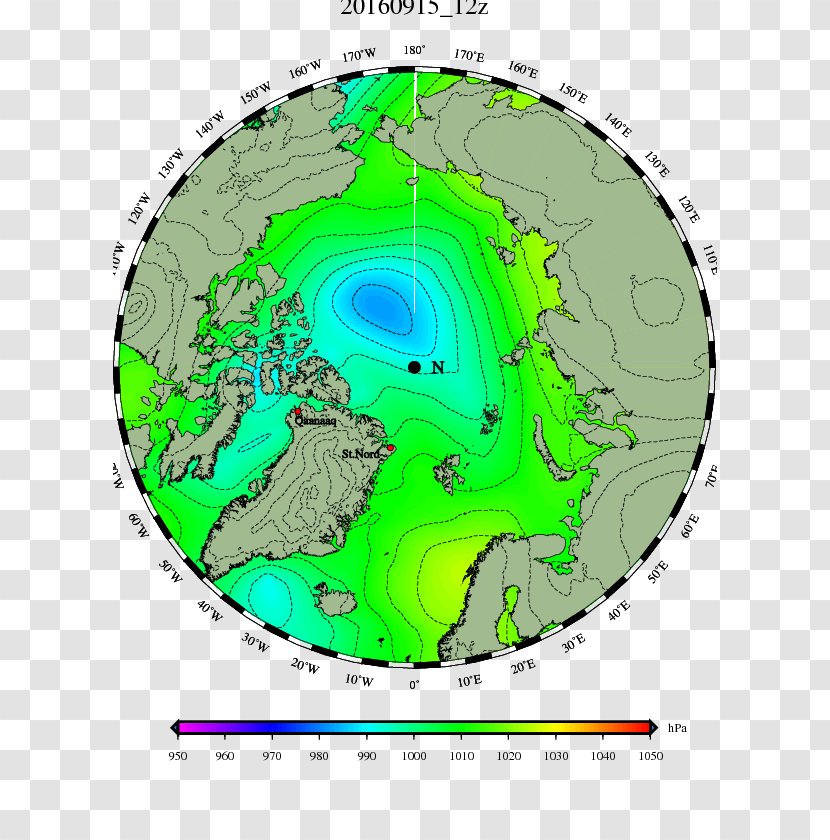Arctic Ocean Beaufort Sea Great Cyclone Of 2012 Map - Storm Transparent PNG