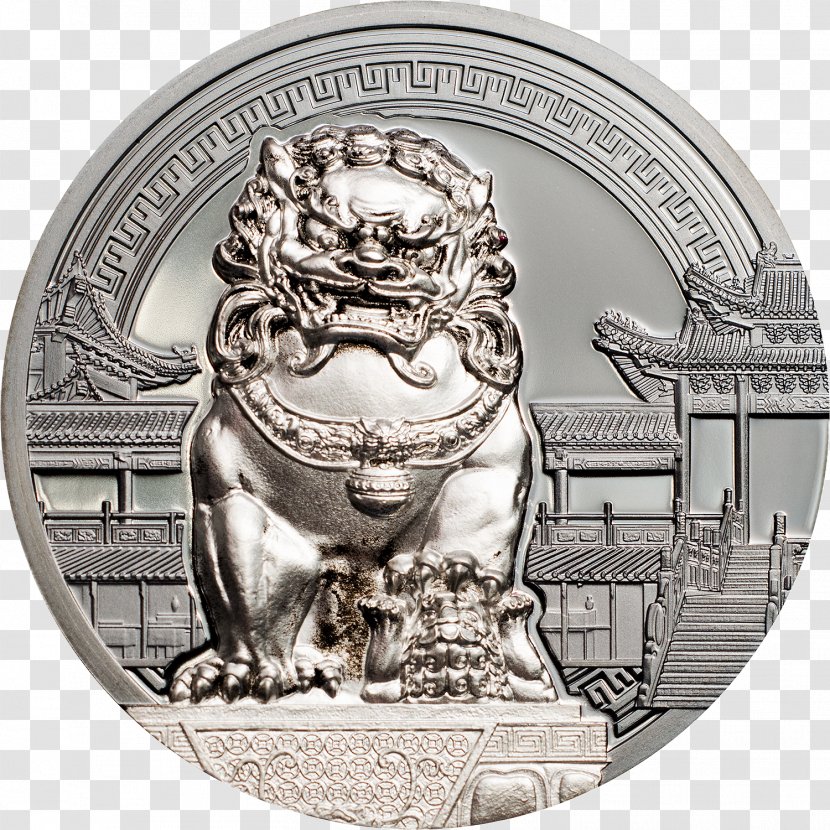 Silver Coin Chinese Guardian Lions - Ounce Transparent PNG