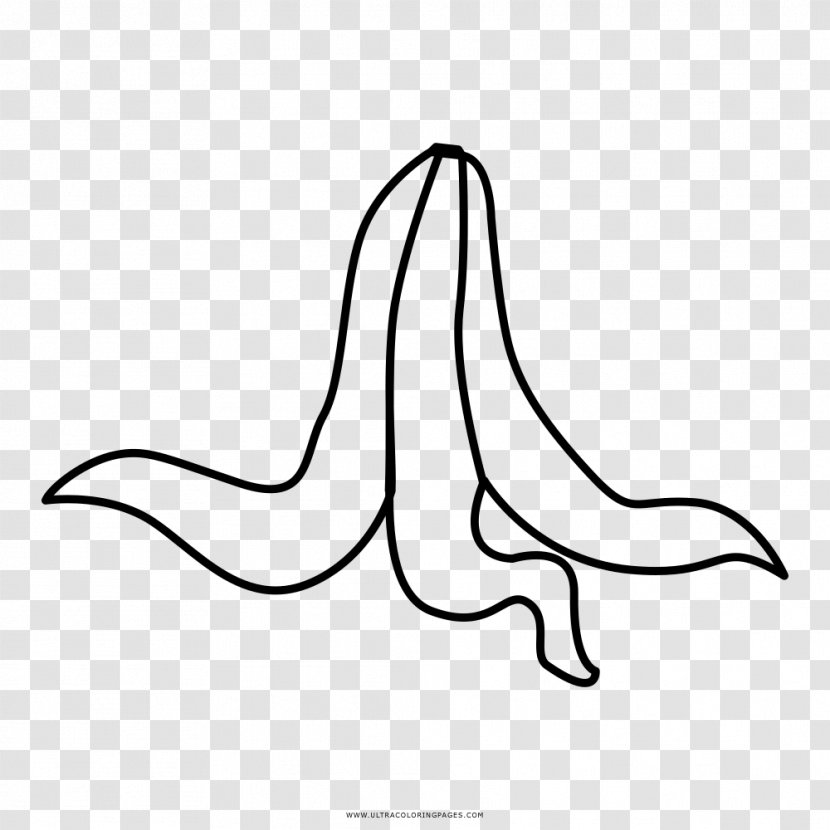 Peel Banana Drawing Coloring Book - Ausmalbild Transparent PNG