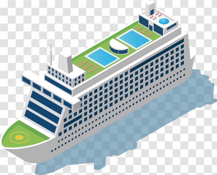 Cruise Ship Passenger Cargo - Watercraft - Watercolour Transparent PNG