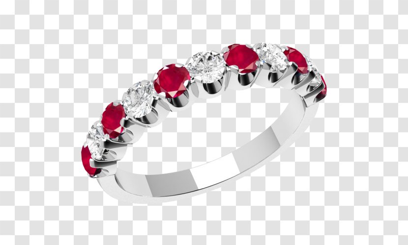 Ruby Wedding Ring Engagement Eternity Transparent PNG