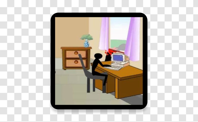 Stick Figure Living Room Animation Game - Rectangle - Roommates Who Play Games In The Dormitory Transparent PNG