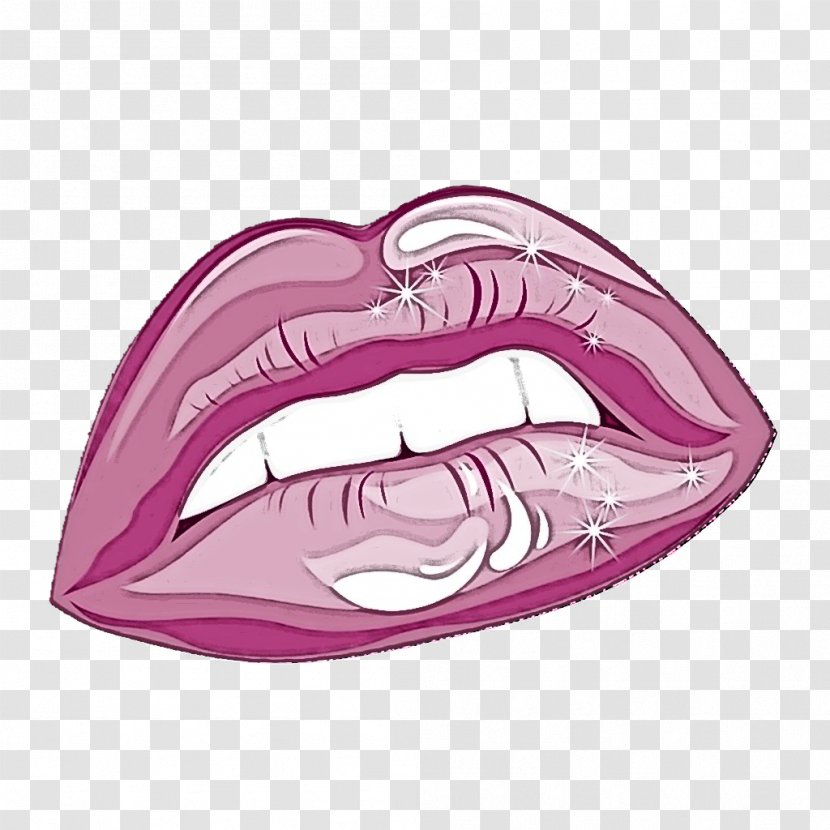 Lip Pink Mouth Nose Violet - Material Property Gloss Transparent PNG