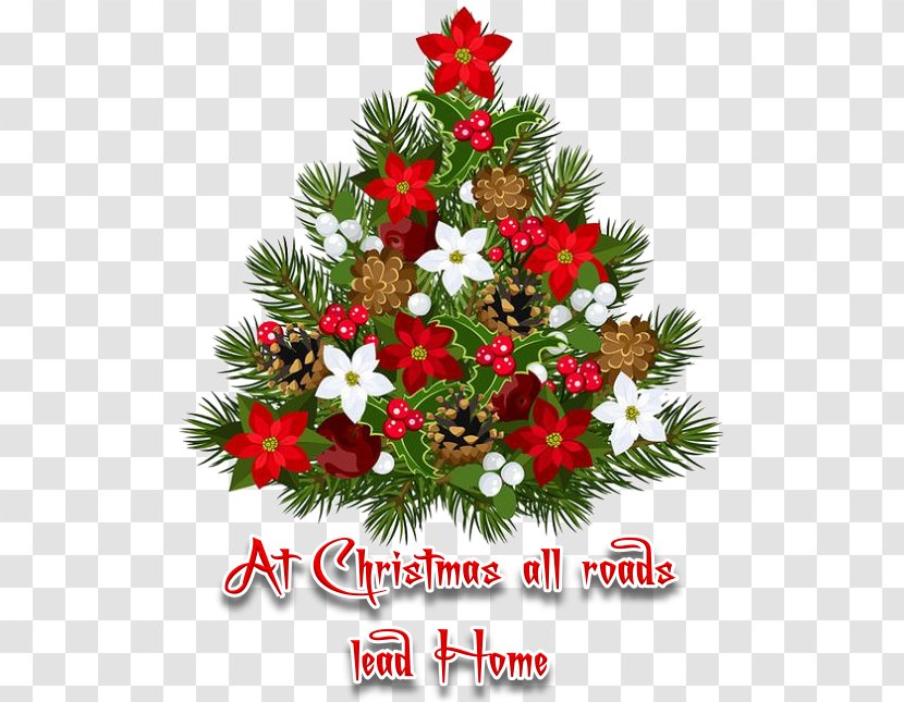 Christmas Tree Decoration Poinsettia - Cut Flowers Transparent PNG