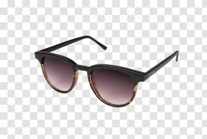 Sunglasses KOMONO Watch Black Tortoise - Mirrored Transparent PNG