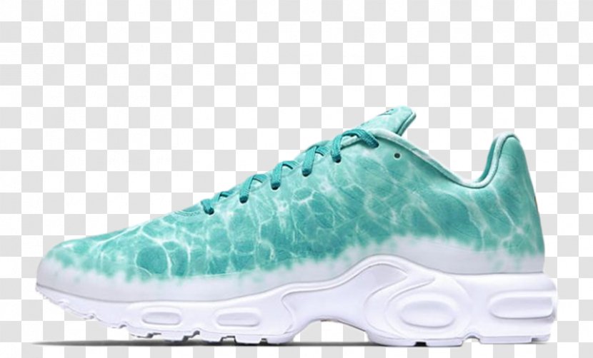 Nike Air Max Plus Sneakers Shoe - White - Swimming Pool Transparent PNG