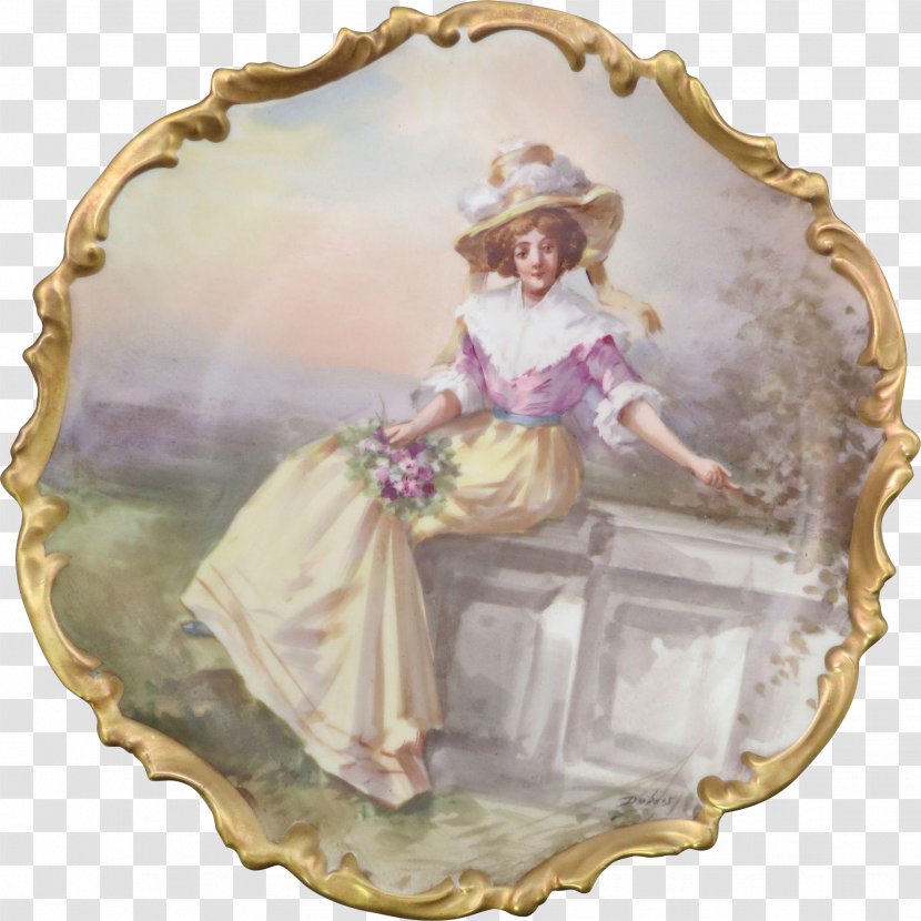 Porcelain Figurine Picture Frames Tableware Image - Handpainted Antique Jewelry Transparent PNG