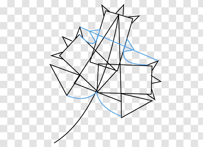 Drawing Line Art Maple Leaf Transparent PNG