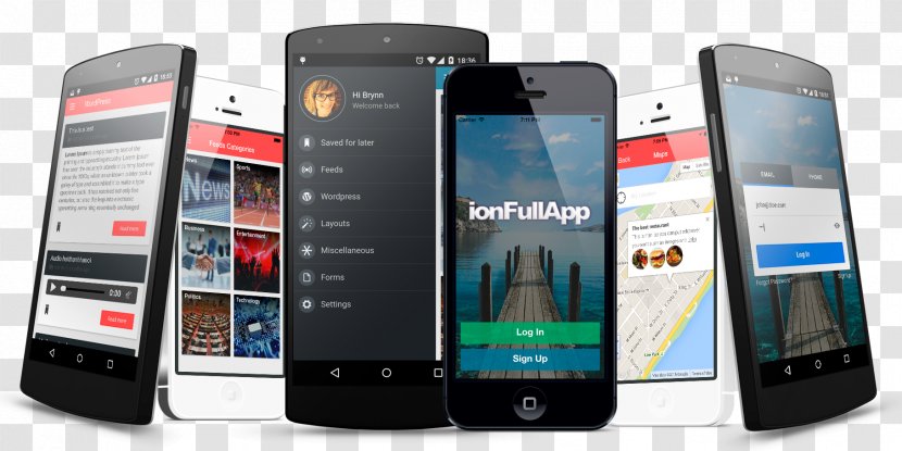 Ionic Mobile Phones Template App Development - Phone - WordPress Transparent PNG