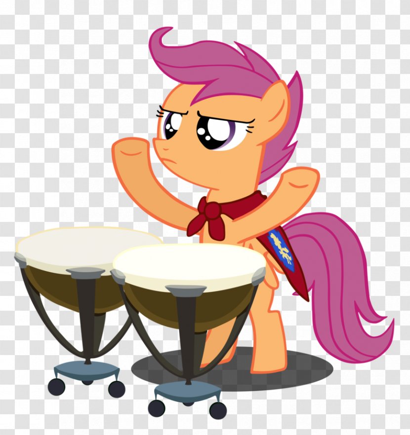Pinkie Pie Scootaloo Rarity Fluttershy Drum - Fictional Character - Drums Vector Transparent PNG