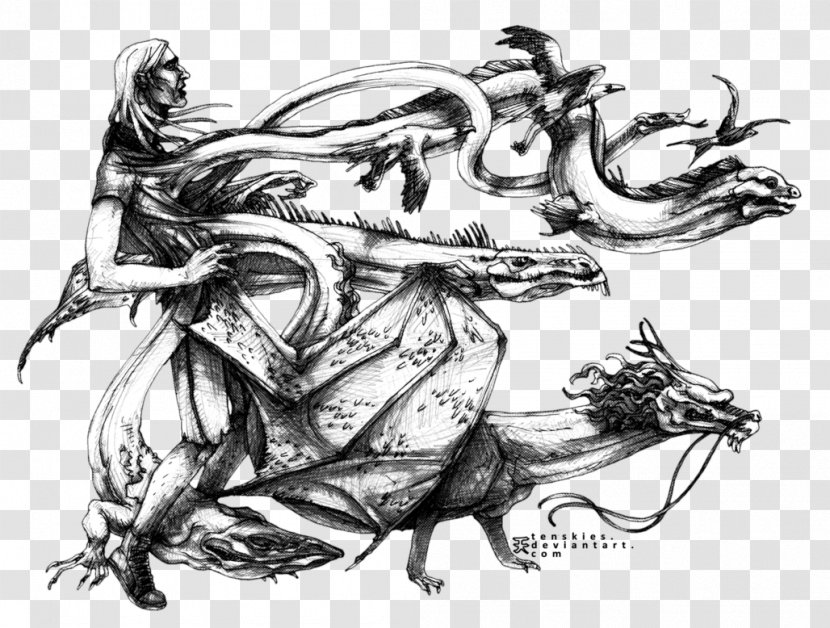 Legendary Creature Drawing Visual Arts Sketch - Figure - Chinese Ink Painting Transparent PNG
