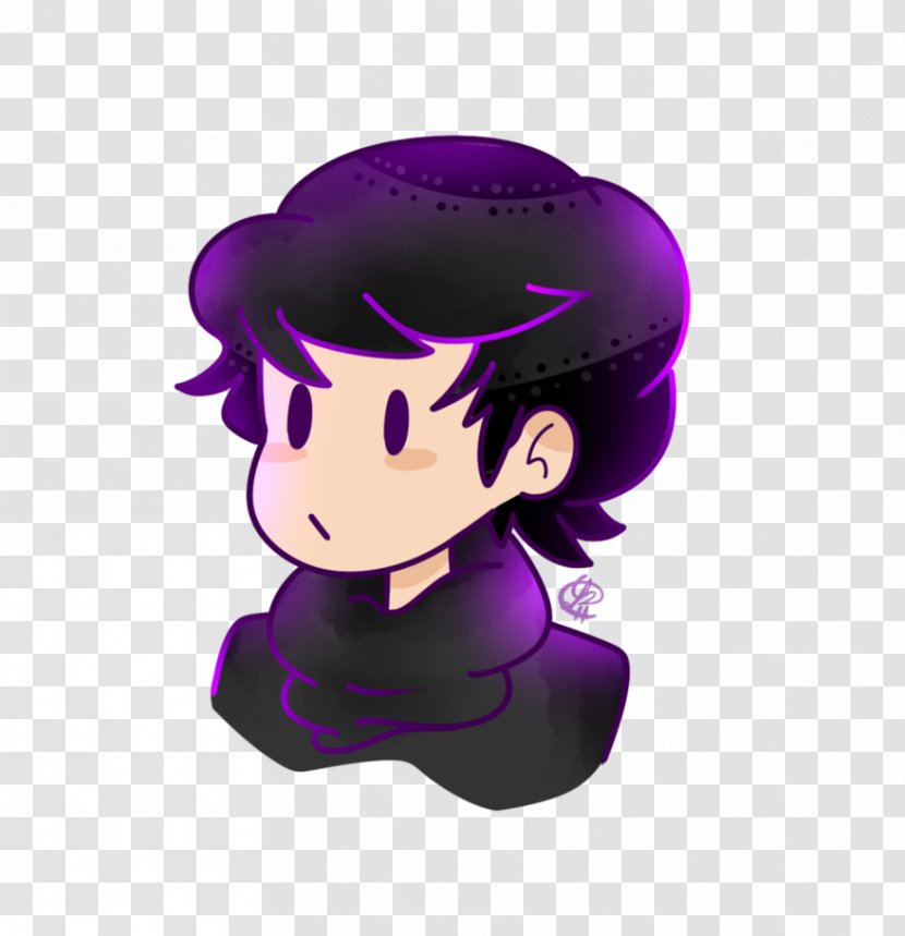 Black Hair Desktop Wallpaper Purple Clip Art - Character Transparent PNG