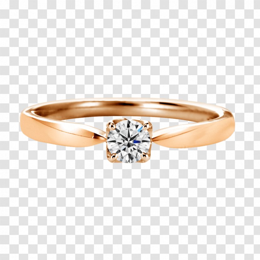 Wedding Ring Jewellery Engagement Diamond - Gold Transparent PNG