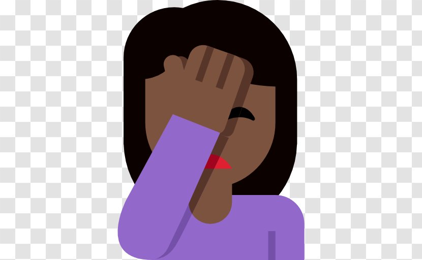 Emojipedia Facepalm Black Human Skin Color - Emoji Transparent PNG