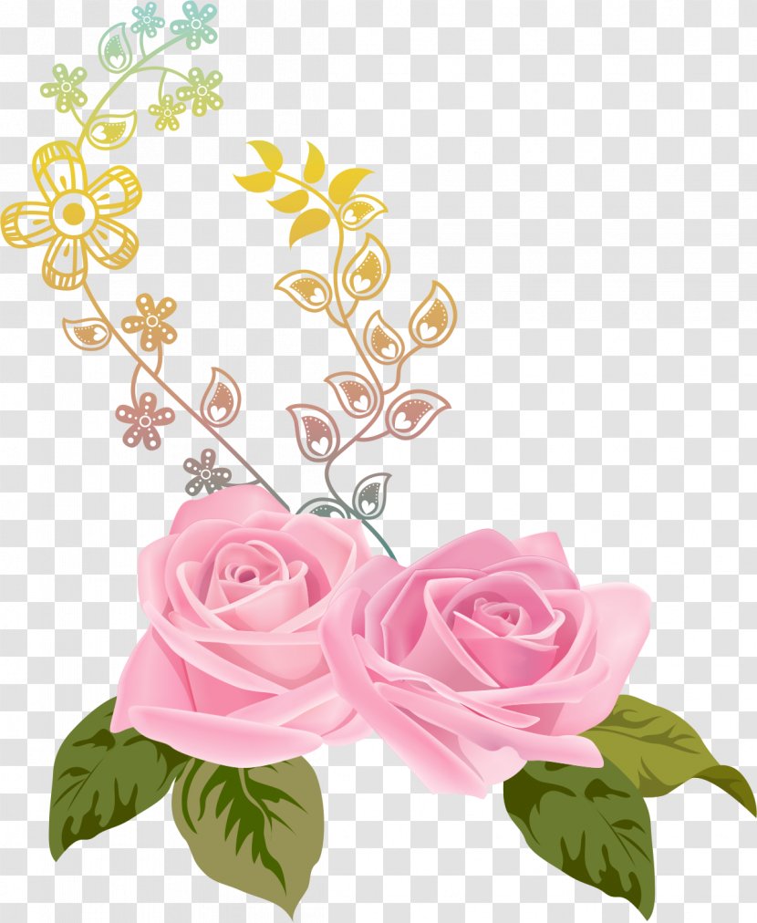 Flower Render Nature Garden Roses - Plant - Hand-painted Pink Transparent PNG