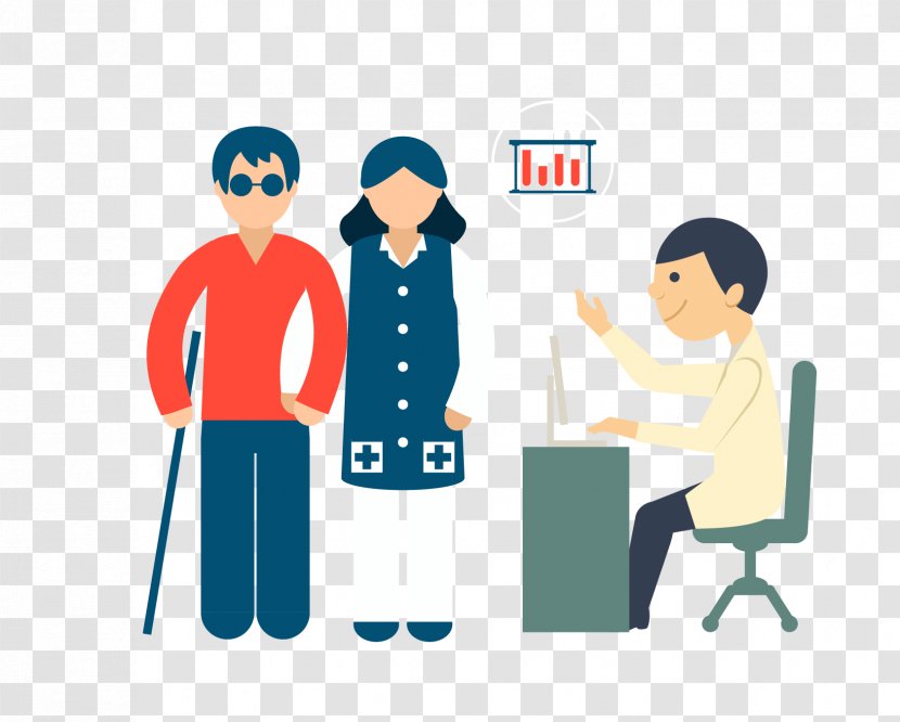 Health Care Cartoon Hospital Doctor's Visit - Vector Simple Graphic Patient Visits Doctor Transparent PNG