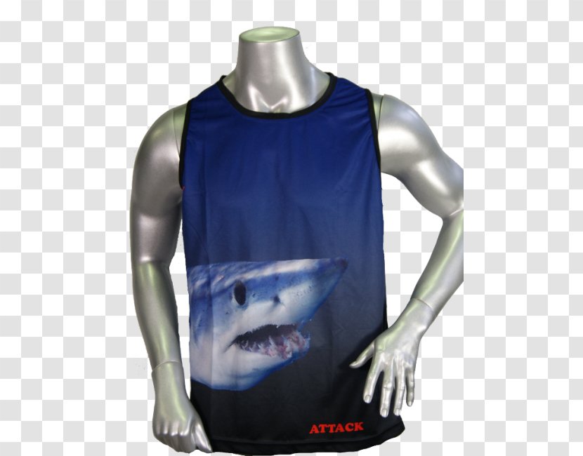T-shirt Sleeveless Shirt Shoulder Shark Isurus Oxyrinchus - Fisherman Clothing Transparent PNG