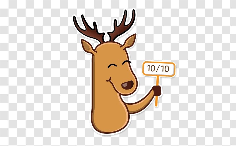 Reindeer Elk Moose Sticker Antler - Deer Transparent PNG