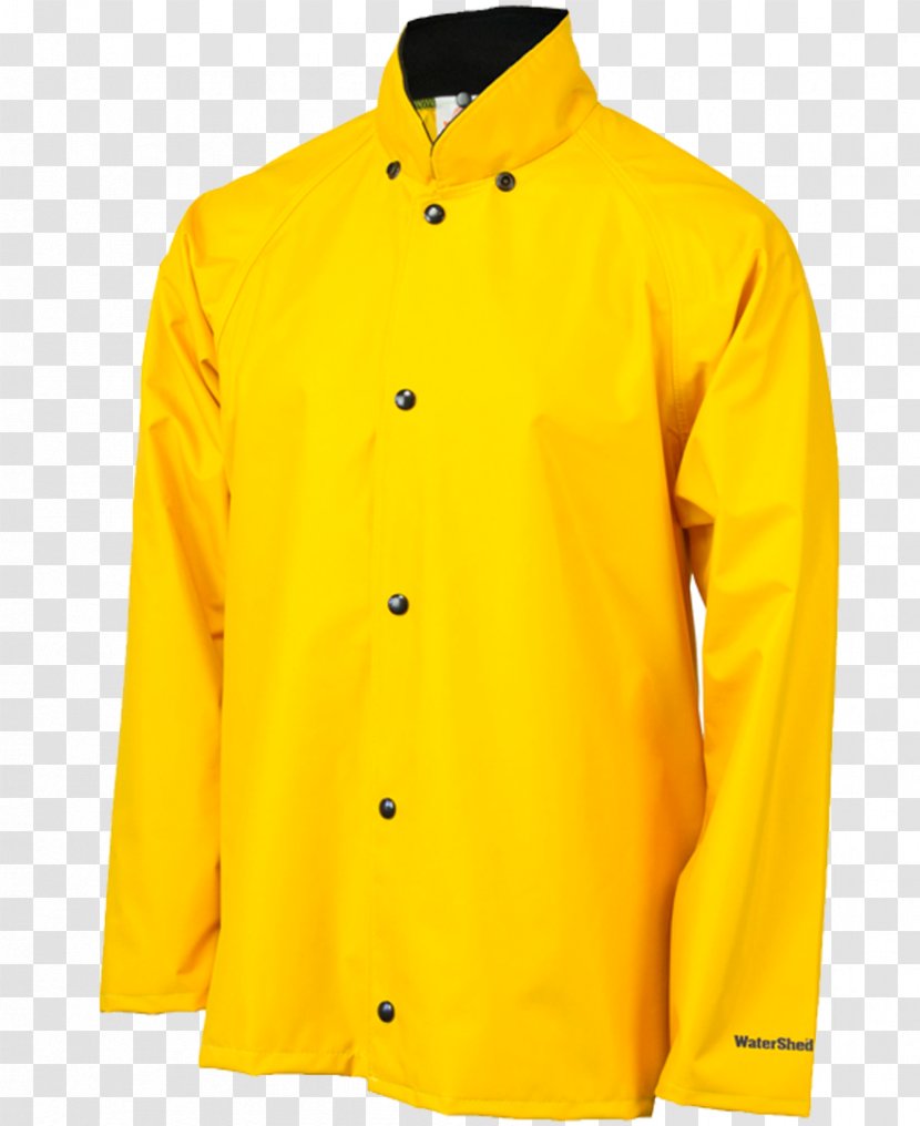 Jacket T-shirt Pea Coat Sleeve - Yellow Transparent PNG