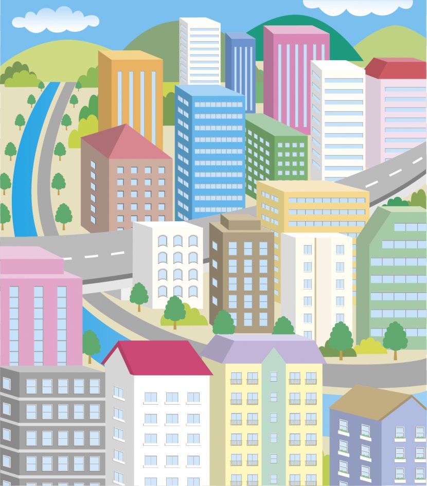 Cartoon Animation - City Transparent PNG