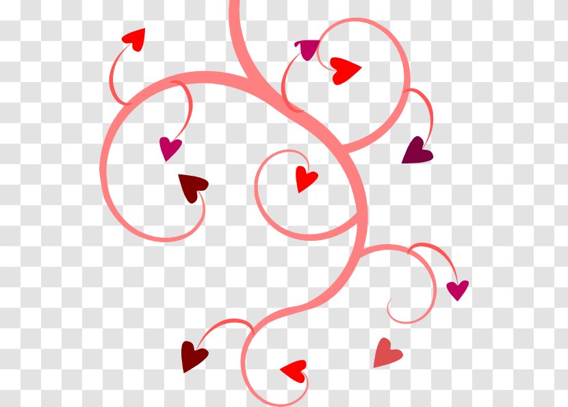 Love Heart Free Content Clip Art - Vine Clipart Transparent PNG