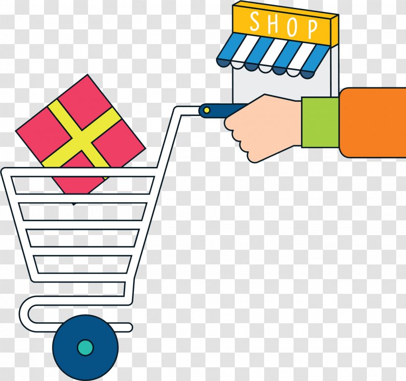 Shopping Online To Offline - Shop Transparent PNG