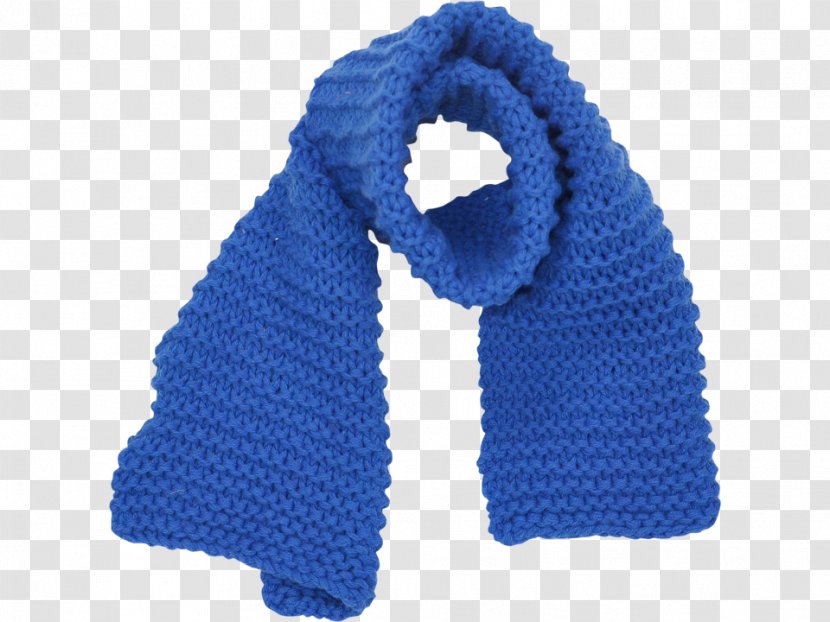 Scarf Cobalt Blue Crochet Wool Transparent PNG