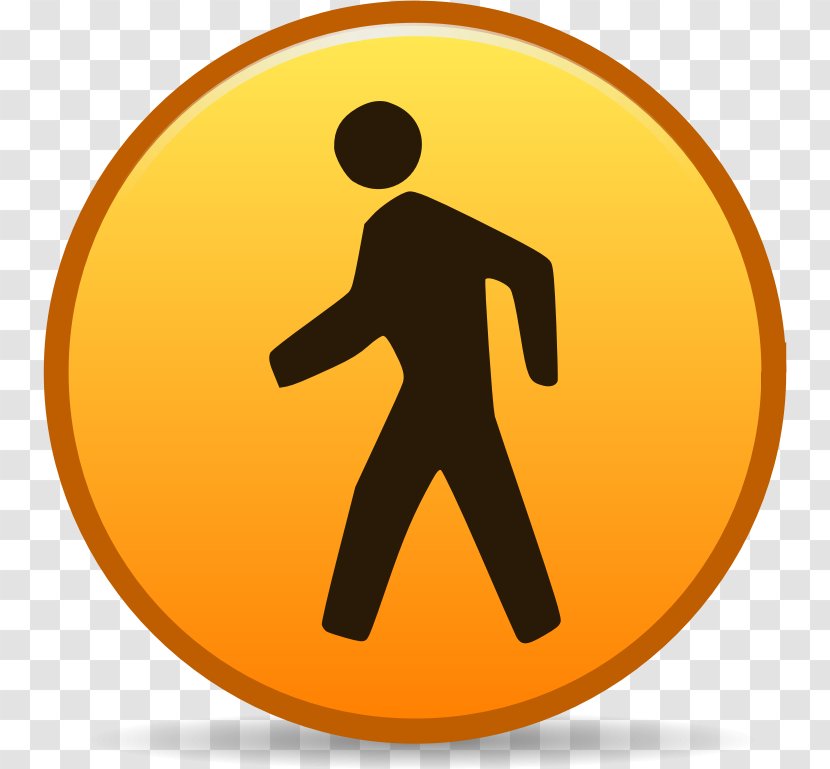 Pedestrian Crossing Warning Sign Manual On Uniform Traffic Control Devices - Silhouette - Emblem Transparent PNG