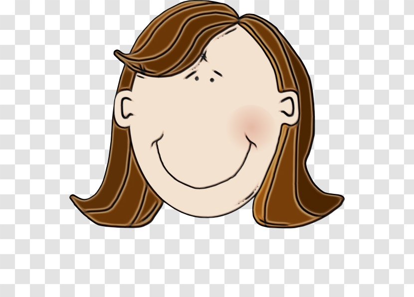 Hair Face Cartoon Nose Cheek - Head - Chin Eyebrow Transparent PNG