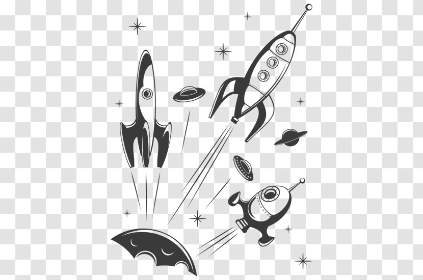Spacecraft Outer Space Astronaut Drawing - Wall Decal Transparent PNG