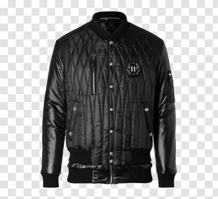 Leather Jacket Sleeve - Black M - Philipp Plein Transparent PNG