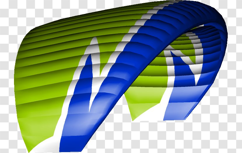 Paragliding Wing Loading Gleitschirm Flight - Electric Blue - Green Waves Transparent PNG