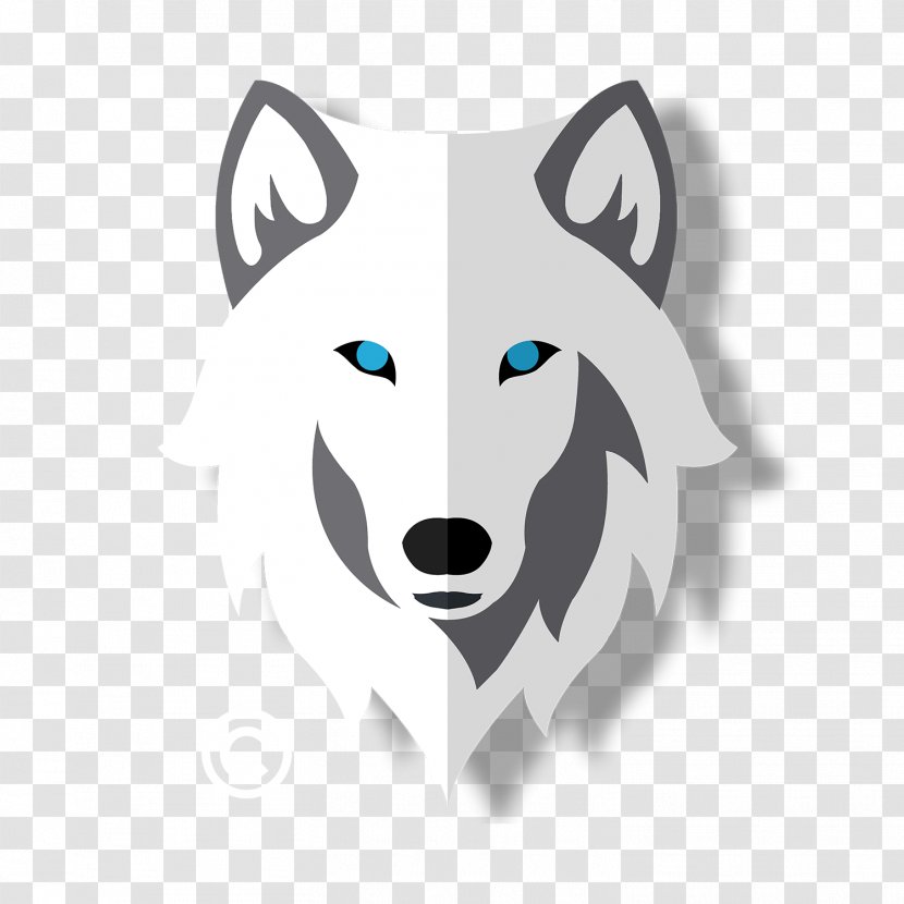 Gray Wolf Logo Painting Snout Creations - Portrait - White Transparent PNG