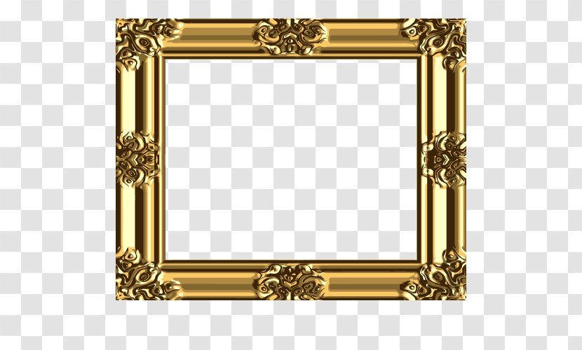 Picture Frame Gold - Area - Textured Decorative Golden Transparent PNG
