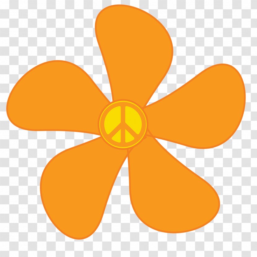 1960s Flower Power Clip Art - Yellow - Openclipart.org Transparent PNG