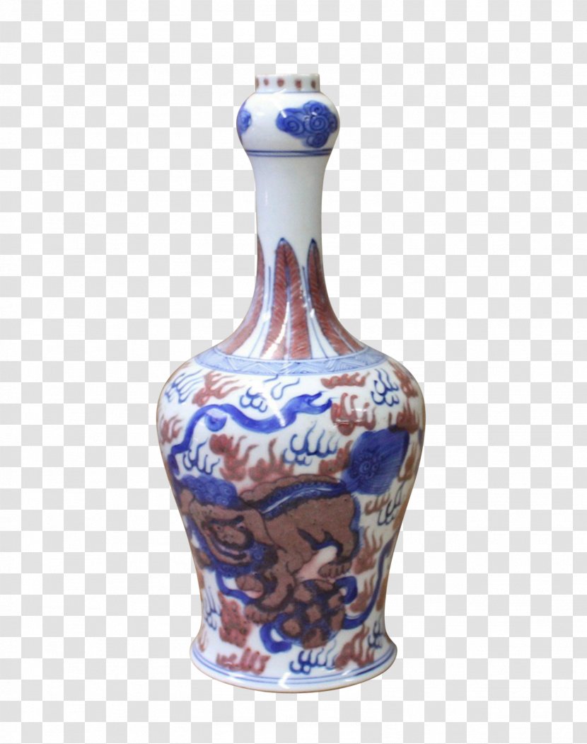 Vase Ceramic Blue And White Pottery Porcelain Peking Glass - Hand-painted Puppy Transparent PNG