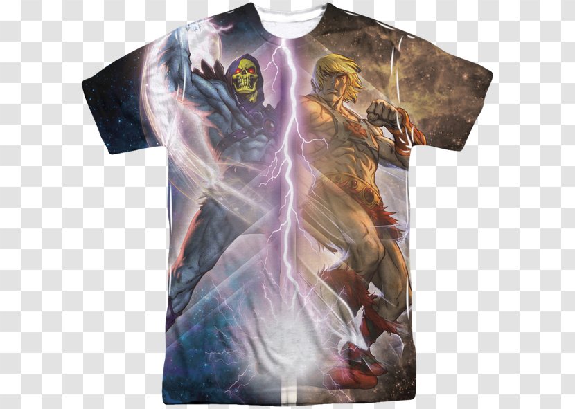 T-shirt He-Man Skeletor Masters Of The Universe Crew Neck - T Shirt Transparent PNG