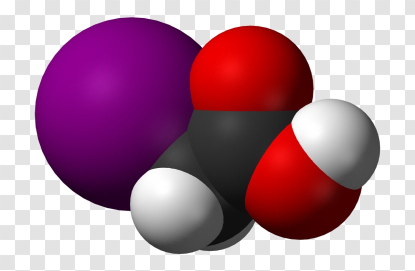 Iodoacetic Acid Space-filling Model Alkylation - Functional Group - Citric Transparent PNG