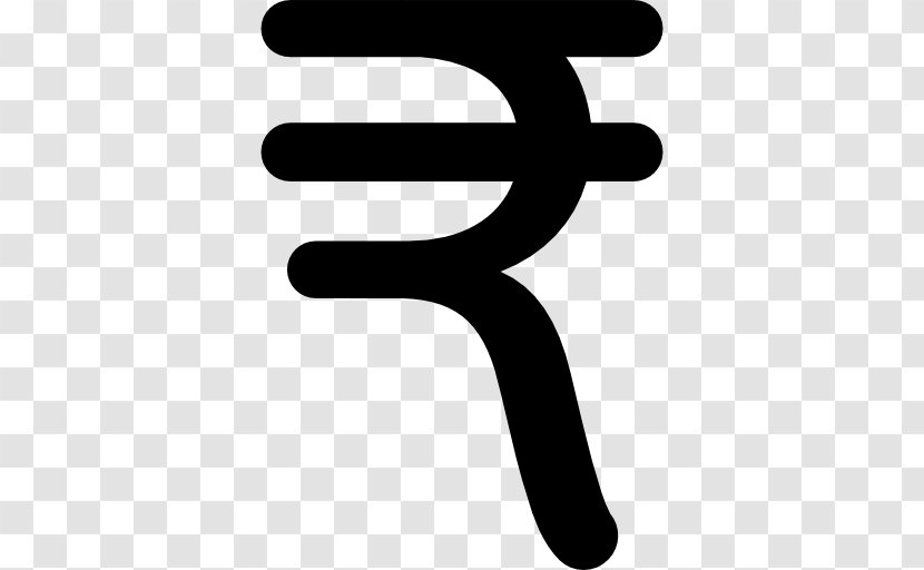 Indian Rupee Sign Currency Symbol State Bank Of India - Black And White - Money Transparent PNG