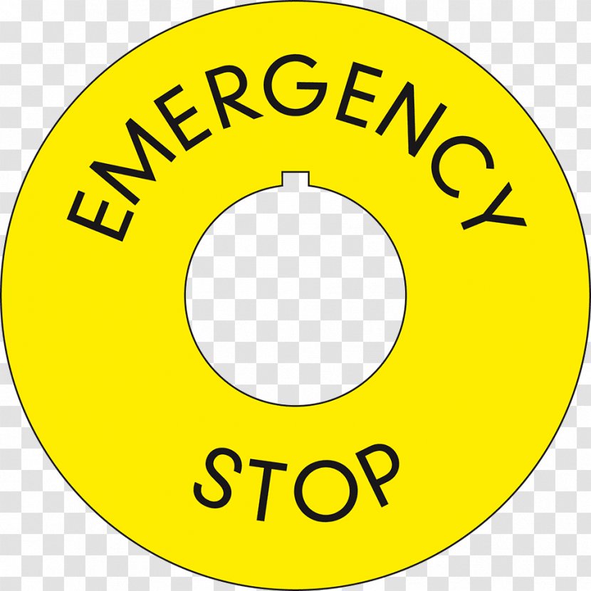 Noodstop Sticker Emergency Stop Yellow Clip Art Kill Switch - Brand - Symbol Transparent PNG