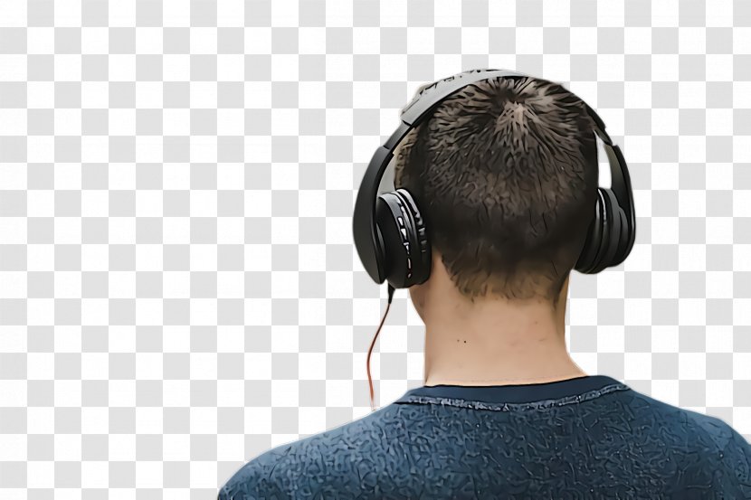 Hair Headphones Audio Equipment Hairstyle Gadget - Ear - Neck Hearing Transparent PNG