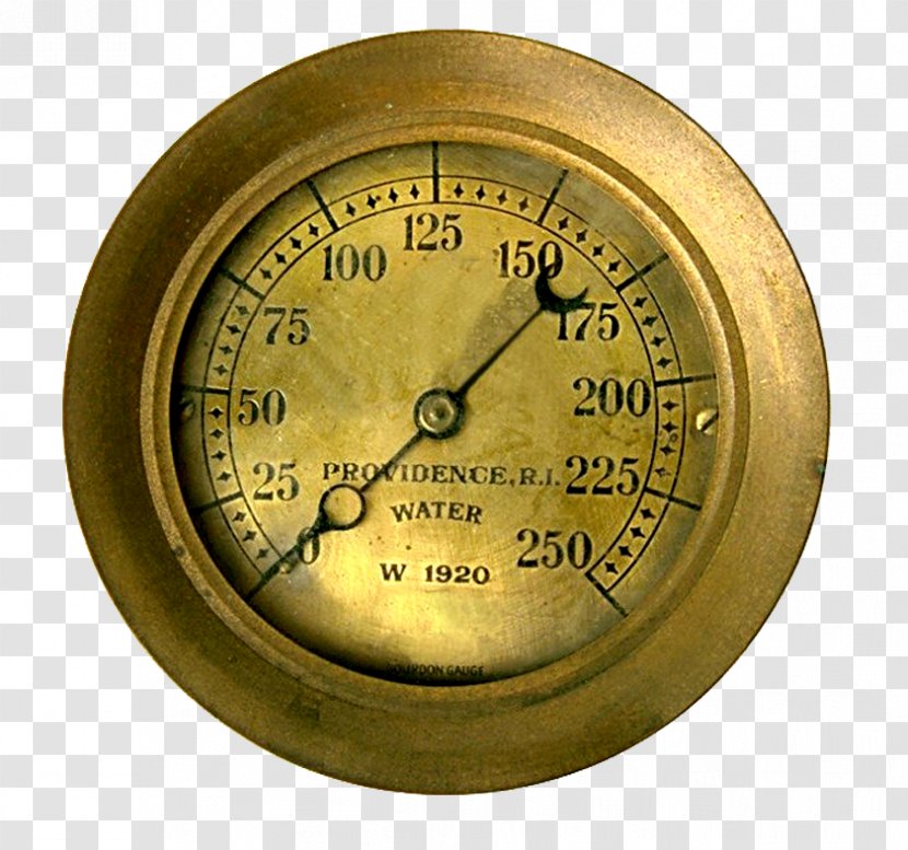 Barometer Gauge Atmospheric Pressure - Retro Decorative Transparent PNG