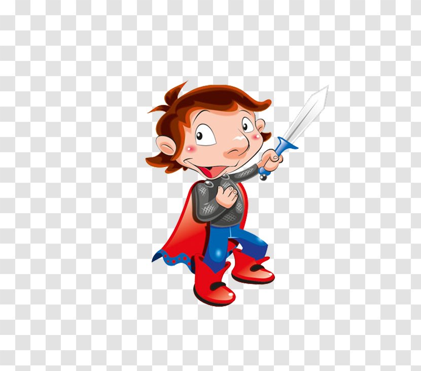 Middle Ages Princess Knight Illustration - Cartoon Knife Transparent PNG