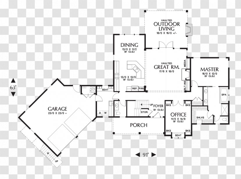 Floor Plan House Family Room - Design Transparent PNG