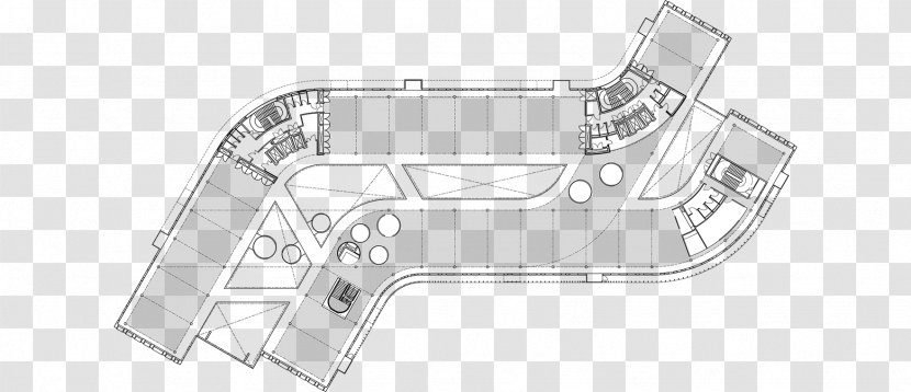 Car Line Art Angle - Cad Floor Plan Transparent PNG