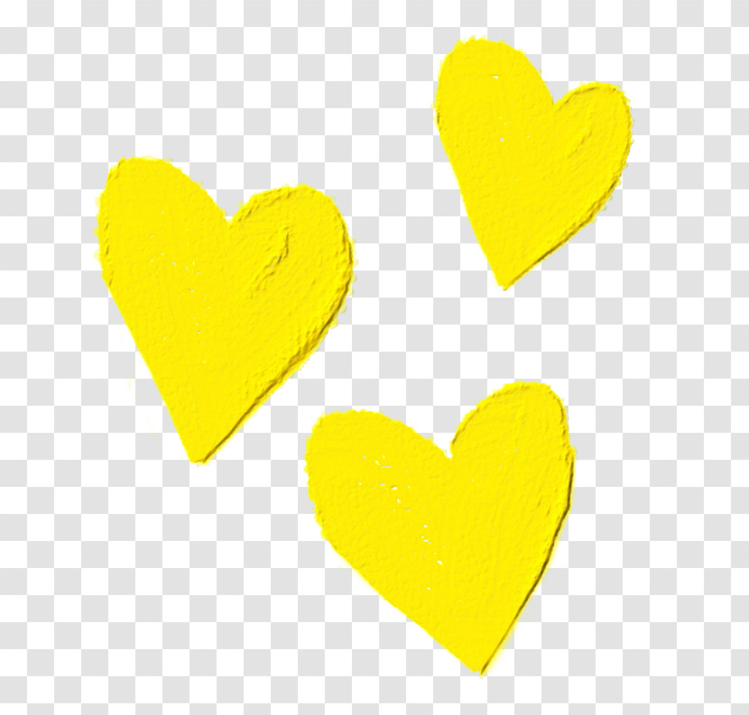 Heart Yellow Love Font Heart Transparent PNG