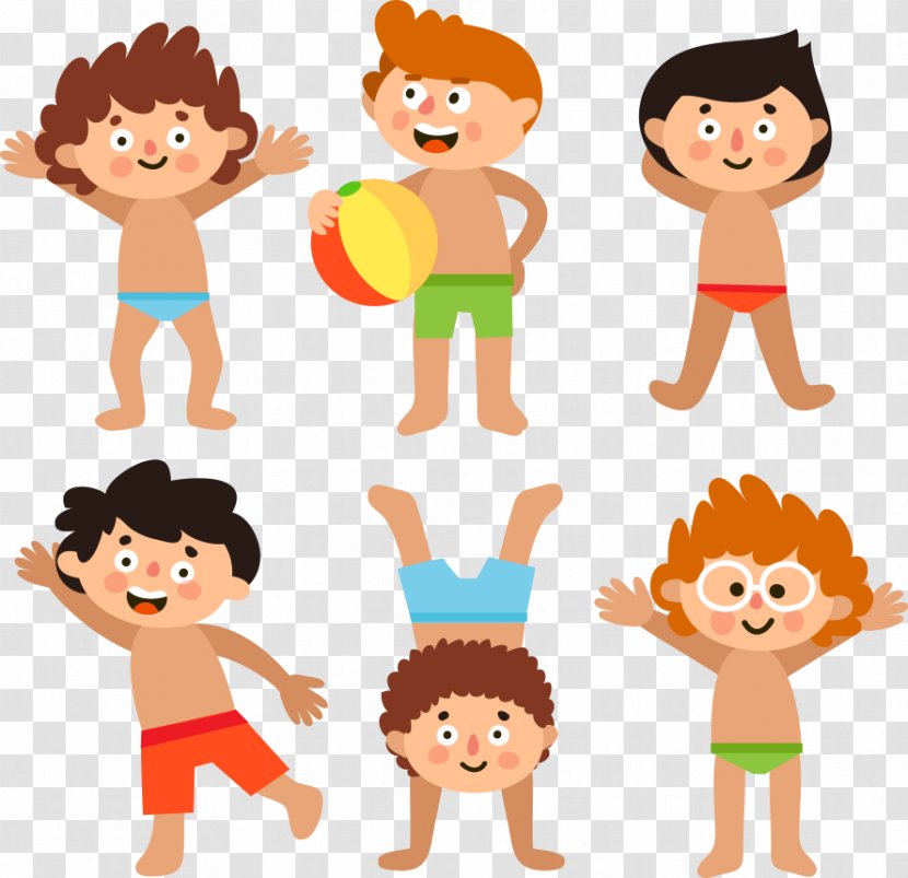 Swimsuit Child Drawing Boxer Shorts - Watercolor - Vector Cute Cartoon Boy Transparent PNG