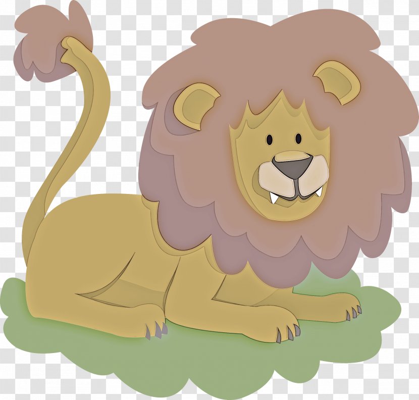 Cartoon Lion Clip Art Wildlife Big Cats - Jungle Transparent PNG